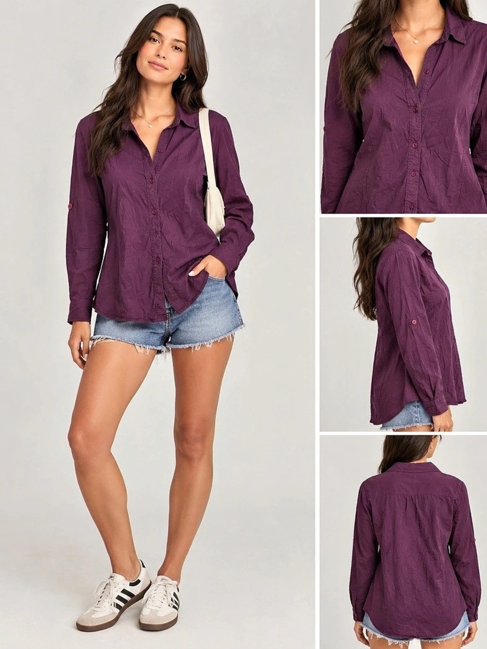 Tribal Purple Button Down Shirt
